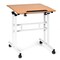 2 in 1 Mobile Standing Desk with Height Adjustable Sit-Stand Workstation, Stand-Up Desk